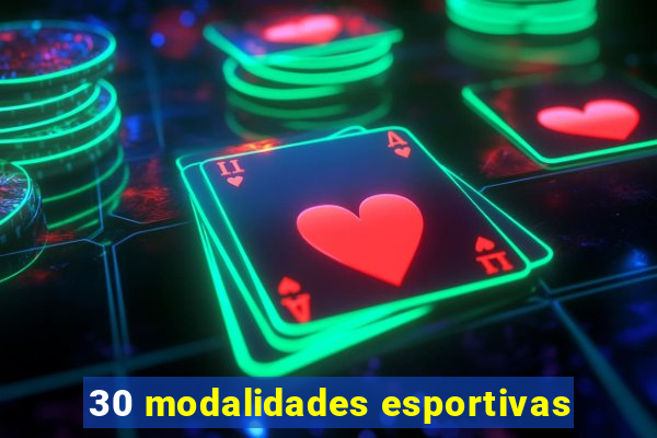 30 modalidades esportivas